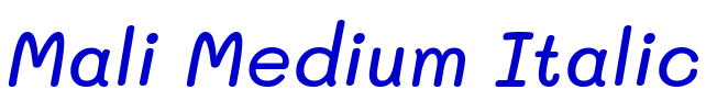 Mali Medium Italic 字体